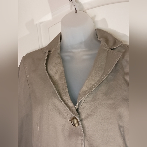 L.L BEAN Chic Tan Blazer Corpcore Work Business Preppy Clueless Size 12 - Picture 7 of 9